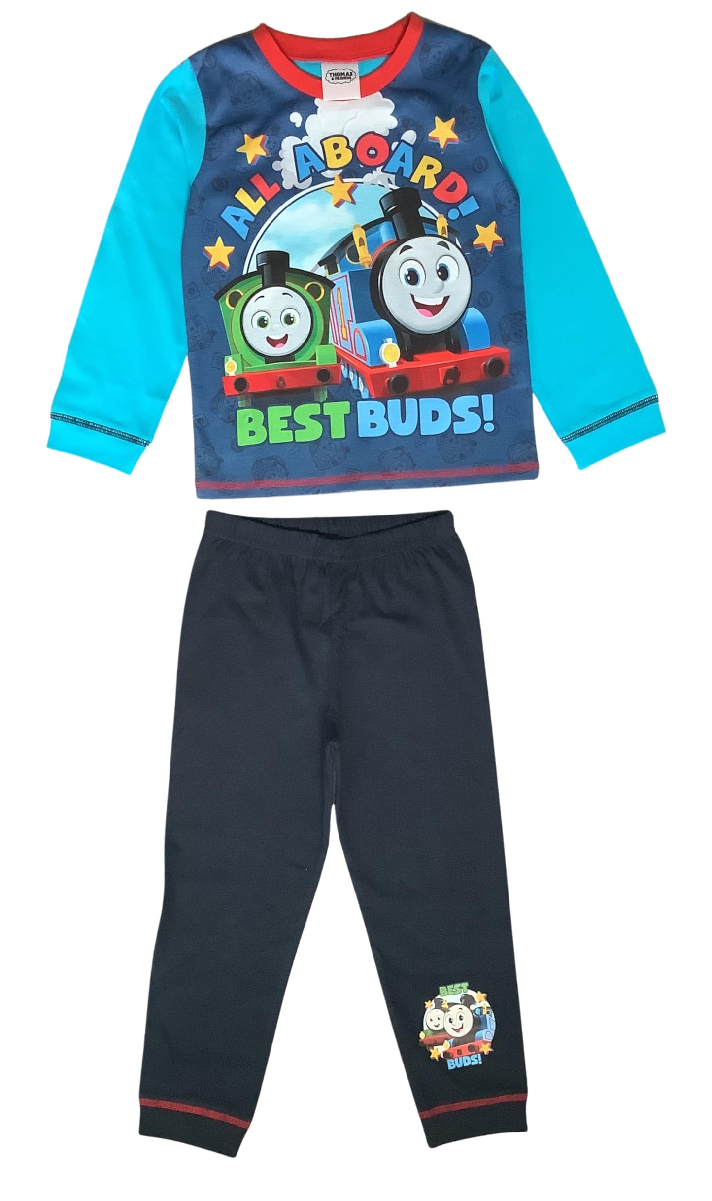 THOMAS & FRIENDS, Boys Thomas The Tank Engine Pyjamas featuring Thomas and Percy, Blue, Age 4-5 Years