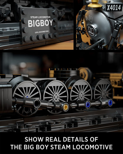 Nifeliz Train The Big Boy Locomotive, Steam Locomotive Building Block Set for Adults, Legendary Steam Train Display Kit for Gift Giving (1818 Pieces)