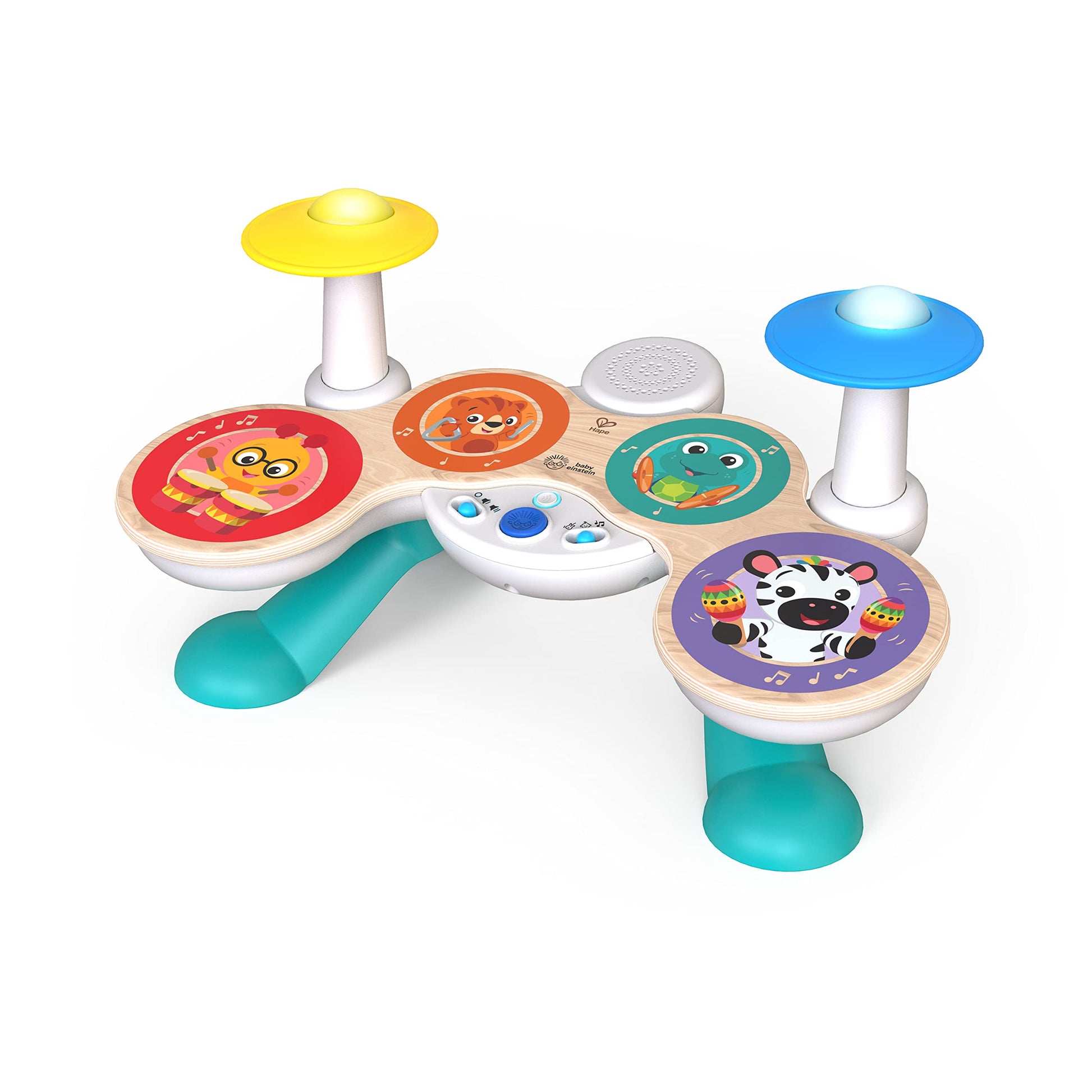 Baby Einstein Together in Tune Drums toddler musical toy with wooden drums and magic touch features for ages 12 months+