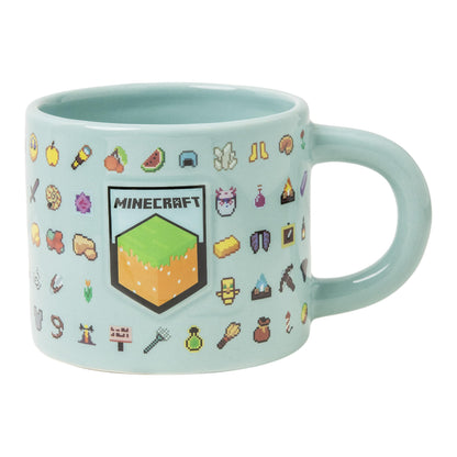 Minecraft Mug, Officially Licensed 400ml Large Ceramic Coffee Cup, Embossed Details, Video Game Merchandise for Gamers & Collectors, Tea, Hot Chocolate