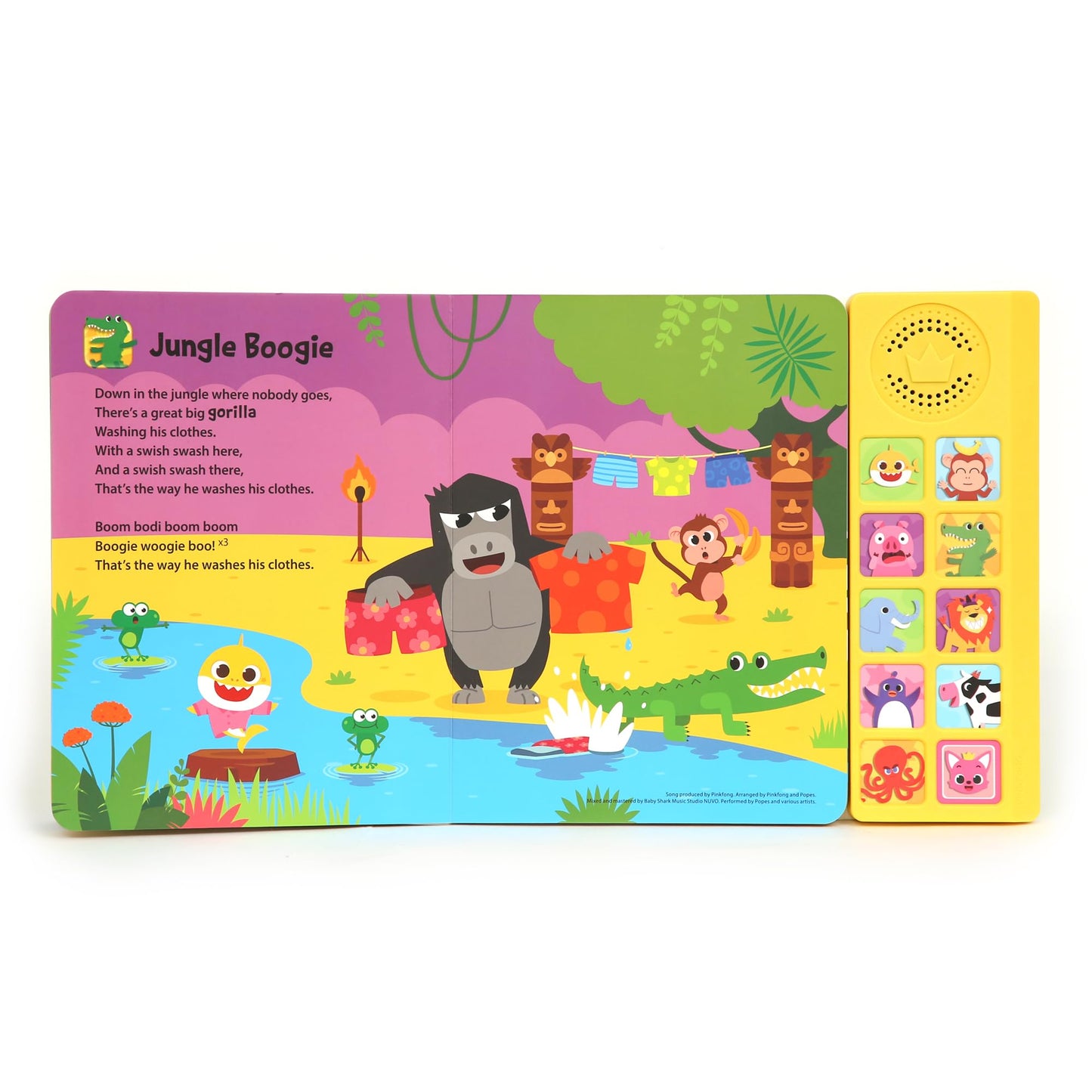 Pinkfong Baby Shark Animal Songs Sound Book - 10 Button Interactive Learning Toy for Toddlers, Nursery Rhymes, Educational Children's Book, Gift for Kids
