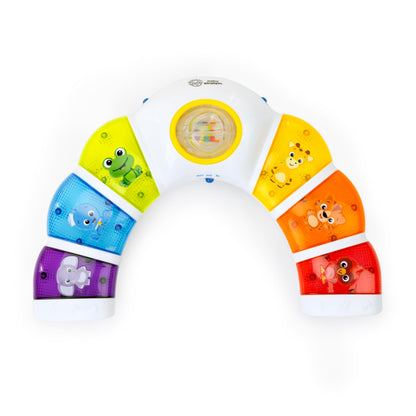 Baby Einstein Glow & Discover Light Bar musical activity station with colorful buttons and light display for tummy time fun for babies.