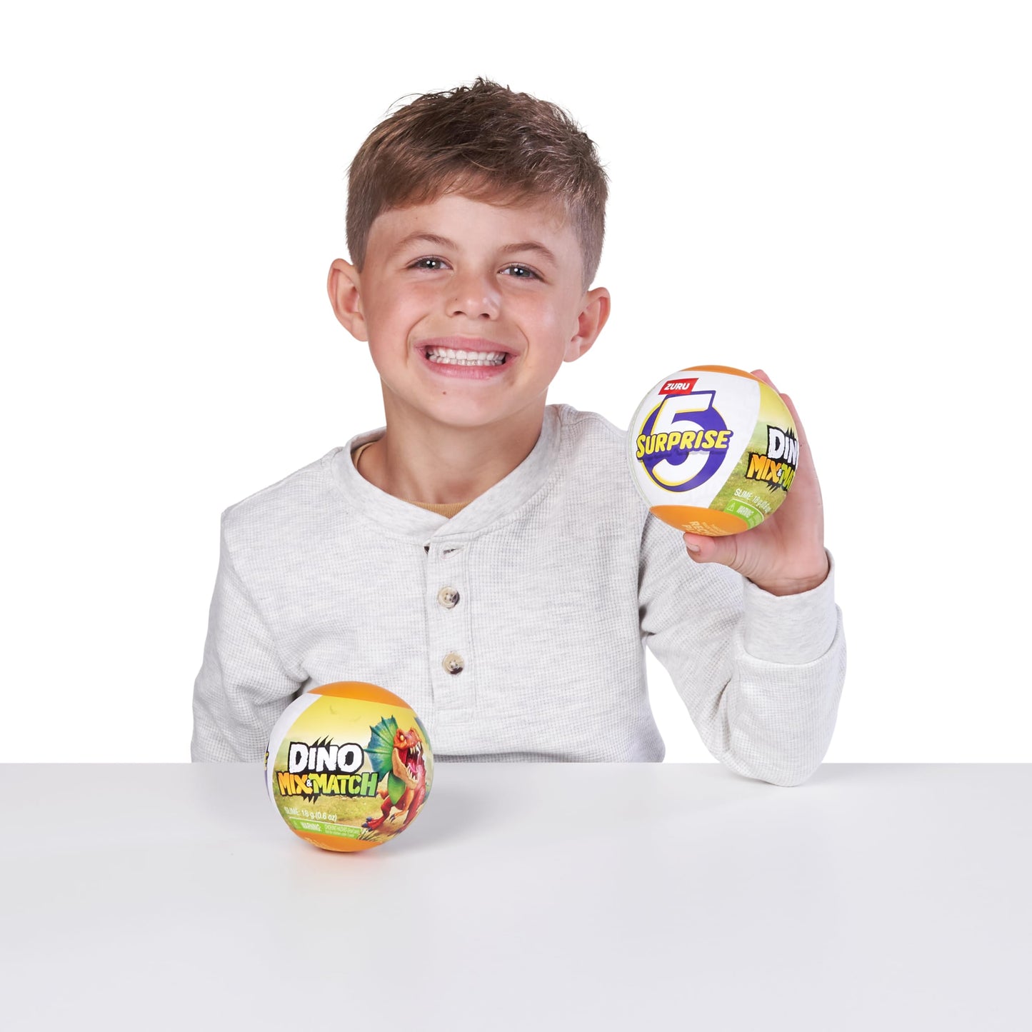 5 Surprise Dino Mix & Match capsules by ZURU, collectible mystery toy set with realistic miniature dinosaurs and accessories for kids