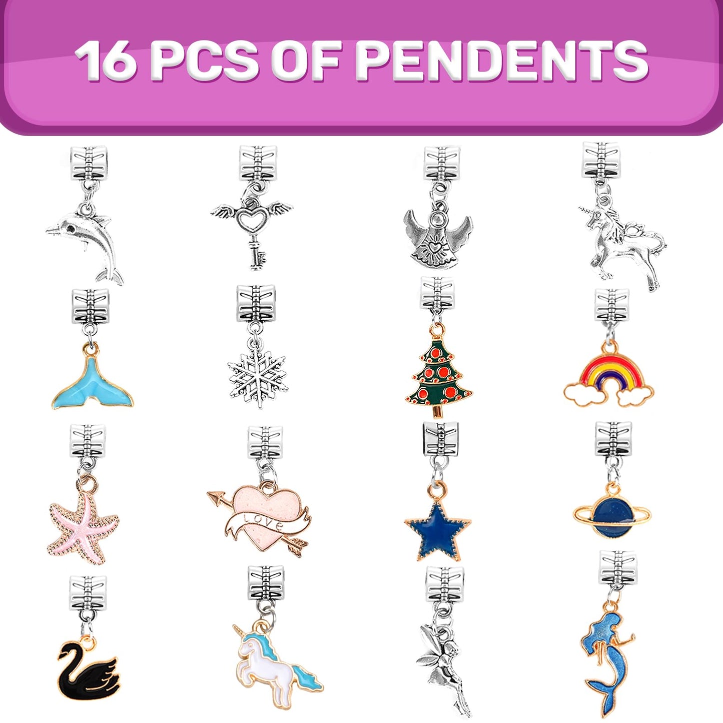 ZOOI Valentines Gifts for Kids, Bracelet Making Kit, Gifts for Teenage Girls Toys, Girls Birthday Presents Unicorn Gifts for 5-13 Year Old Jewellery Making Kit, Arts and Crafts for Kids