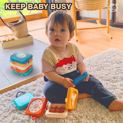 Toddler Travel Toys,Activity Cube,Baby Busy Board,Travel Toys for Toddlers on Plane, Montessori Activity toys, Baby Busy Cube,Sensory Educational Developmental Learning Toys for Boys Girls Gift