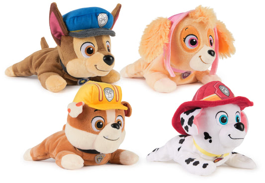 Paw Patrol GUND Chase Plush, Official Lounging Chase Plush Toy, Weighted Stuffed Animal, Sensory Toy for Ages 1 and Up, 8”