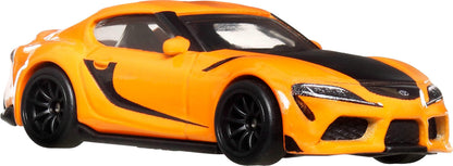 Hot Wheels Premium Fast & Furious 2021 Toyota GR Supra – 1:64 Scale Die-Cast Collectible Car with Real Riders, Metal Body & Movie-Inspired Design