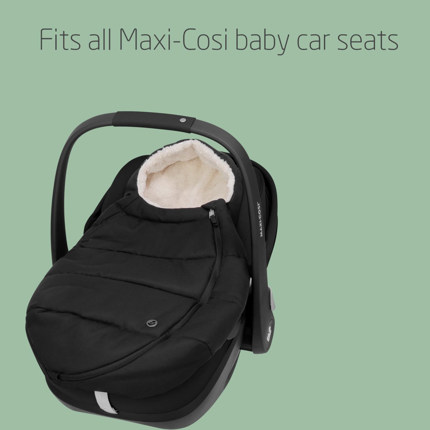 Maxi-Cosi Baby Car Seat Footmuff, Baby footmuff, Provides Comfort, Easy and Safe, Soft and Sturdy Fabrics, Machine Washable, Compatible with All Maxi-Cosi Baby car Seats, Twillic Black