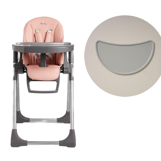 Silver Cross - Buffet Highchair with Silicone Tray - Baby Chair - Portable Highchair - Newborns to 3 Years - Pink
