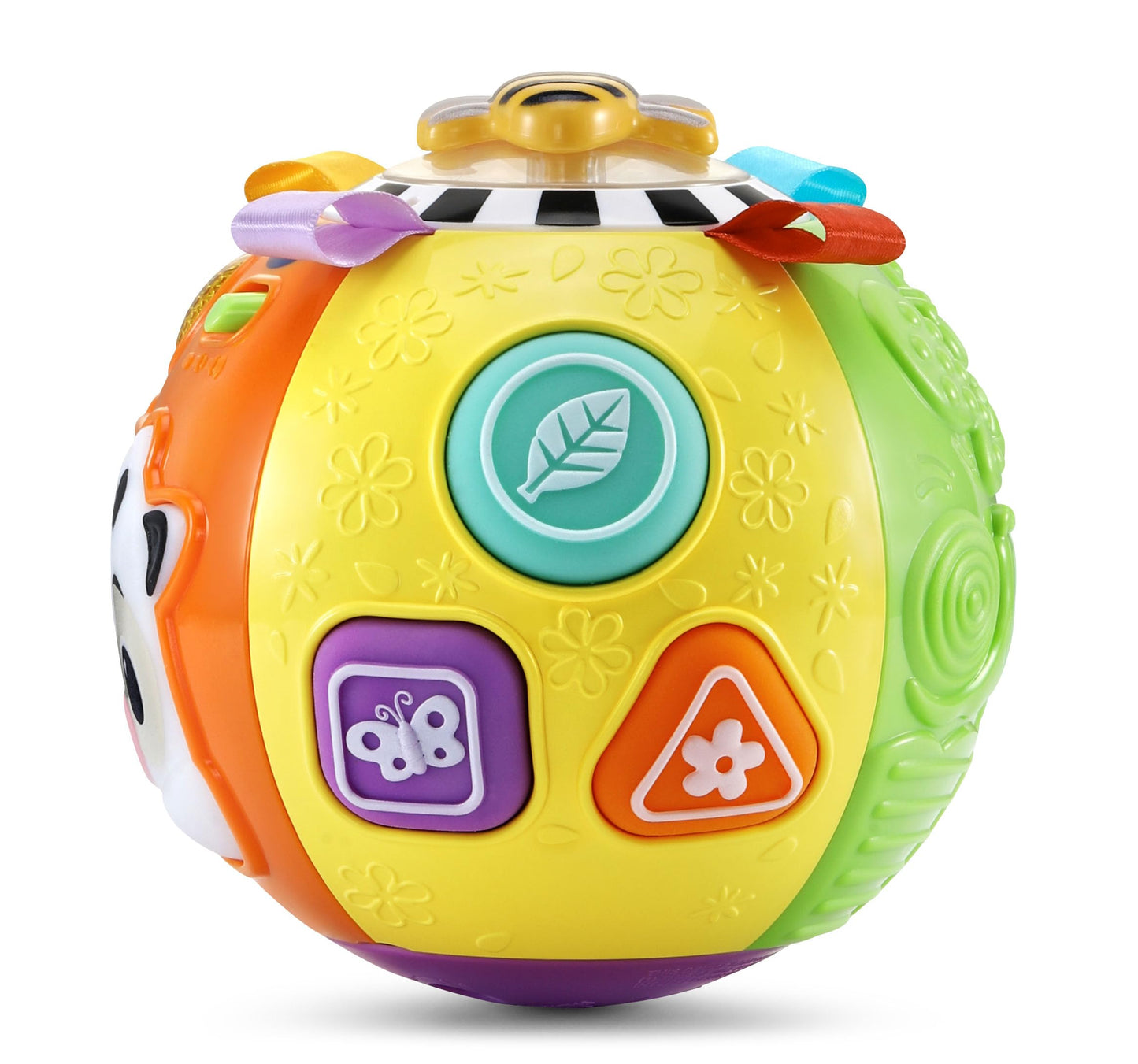 VTech Baby Animal Discoveries Ball, Interactive Baby Toy with Lights, Shapes, Fun Sound Effects, Different Textures for Sensory Play, Gift for Ages 3, 6, 9, 12 Months +, English Version