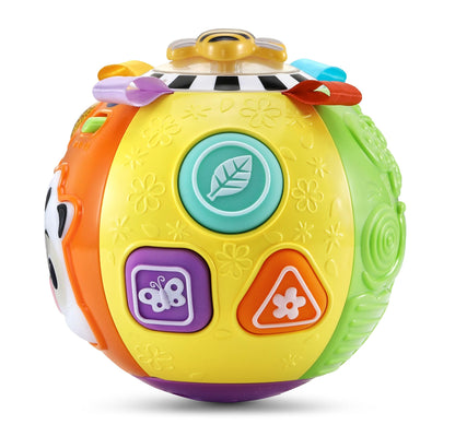 VTech Baby Animal Discoveries Ball, Interactive Baby Toy with Lights, Shapes, Fun Sound Effects, Different Textures for Sensory Play, Gift for Ages 3, 6, 9, 12 Months +, English Version