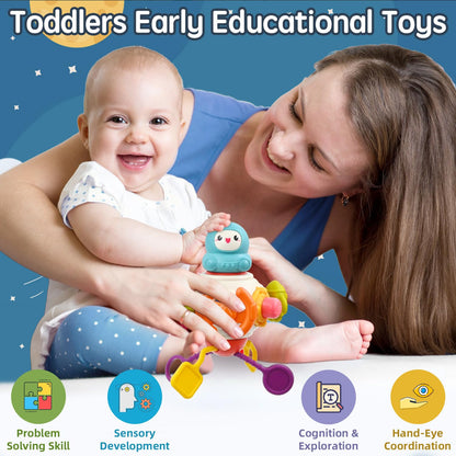 AiTuiTui Baby Montessori Toys for 2 3 Years Boys Girls, Activity Cube Sensory Toys for Toddlers Travelling, Motor Skills Busy Cube Toy for 18 Months Infant Birthday Gifts