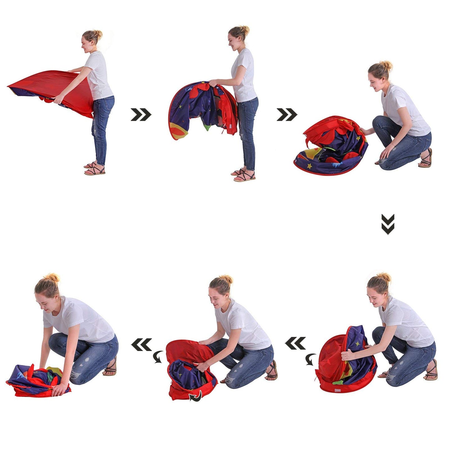 Blue SONGMICS Prince Castle Play Tent for boys, portable pop-up indoor and outdoor playhouse with carry bag for toddlers.