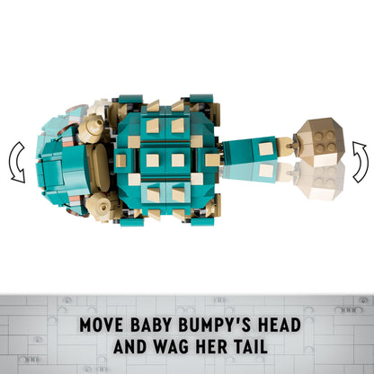 LEGO Jurassic World Baby Bumpy Ankylosaurus dinosaur toy set with detailed features for creative play for kids 7 and up.
