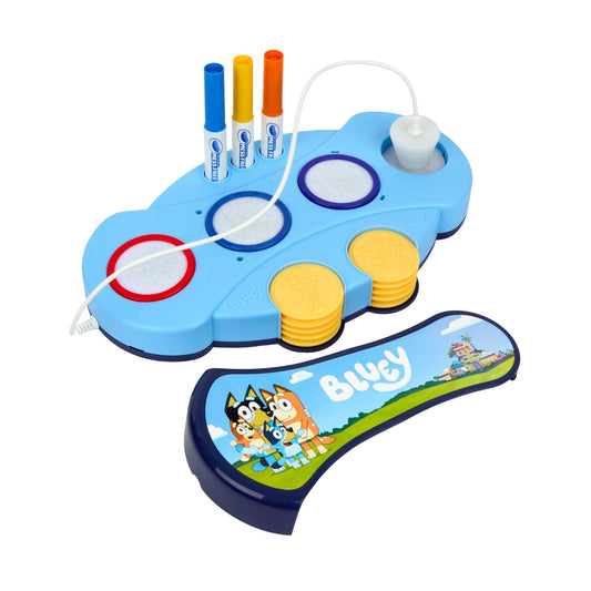 CRAYOLA Bluey Color Wonder Magic Light-Up Stamper | Includes 10 Bluey Stamps, 3 Markers, Stickers & 18 Colouring Pages | Magic Colouring Fun for Kids Ages 3+