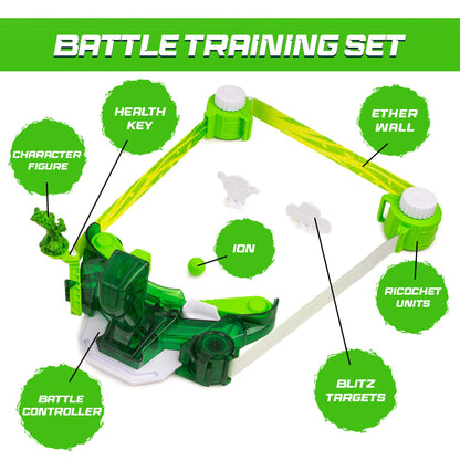 Doteki Battle Set Organika, Multiplayer Action Game for Kids with High-Speed Battle Controller, 4 Elemental Factions, Collectable Champions, Health Key, Custom Arena, Ages 8+