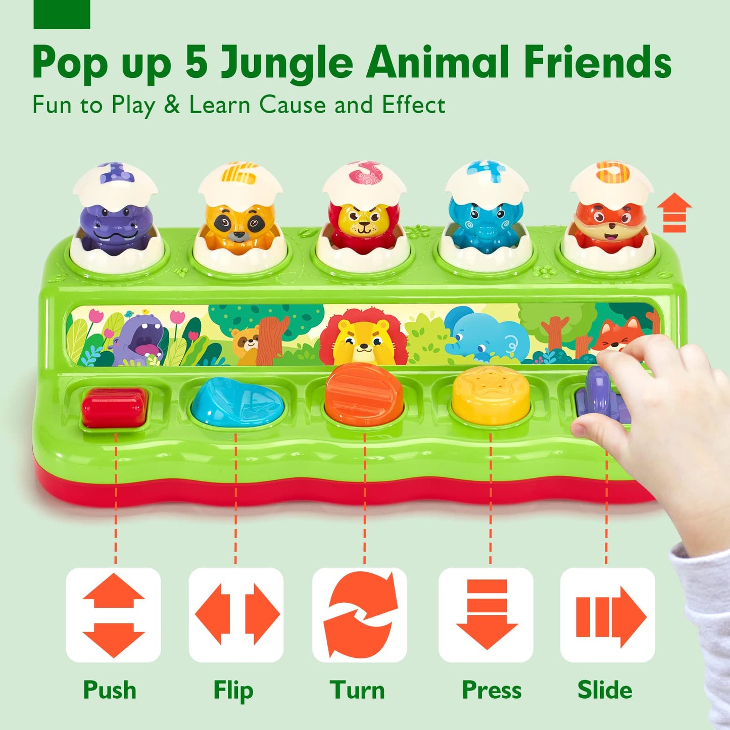HAHALAND Pop Up Montessori Toys for 1 Year Olds Boys & Girls with Hammers - Early Development & Activity Toys for Kids Birthdays