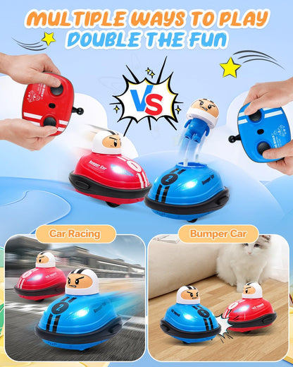 Torlaist 2 Pack Remote Control Cars for Kids, RC Cars with Popup Doll, Music and Lights, Easy to Operate for Boys and Girls, for Easter, Christmas, Birthdays and Party Favors
