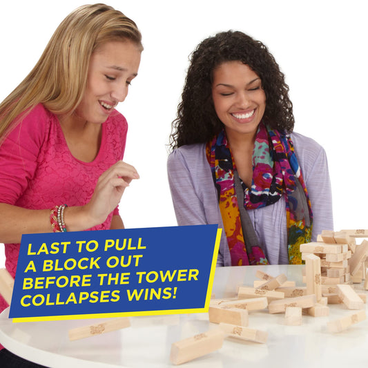 Hasbro Gaming Jenga Family Board Game, Original Wood Block Stacking Game, Quick to Learn Party Game for Kids & Adults, 1+ Players, Ages 6+, Secret Santa Gift
