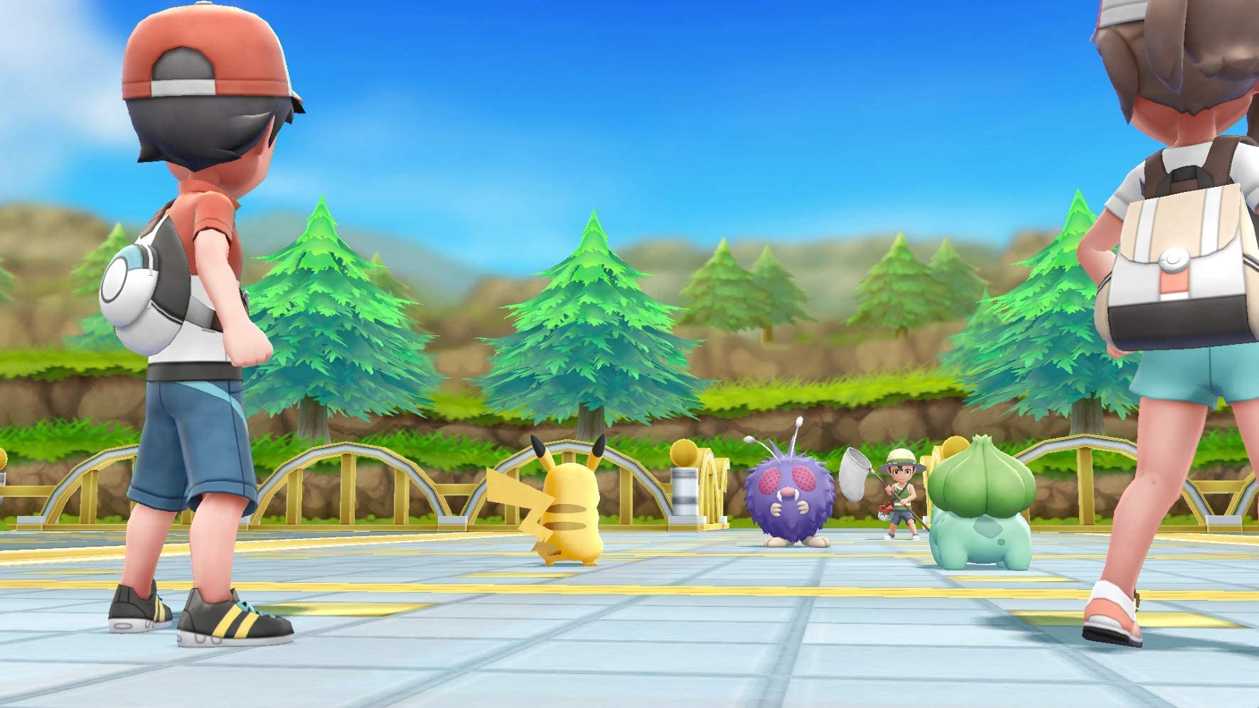 Nintendo Pokémon Let’s Go, Pikachu! Nintendo Switch game cover featuring Pikachu and colorful Pokémon artwork.