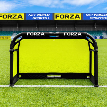 FORZA POD Goal - PRO ALU50 Folding Football Goal | Fold-Away & Freestanding Target Goals | Carry Bag Included - Multiple Sizes & Colours (Yellow, 3ft x 2ft)