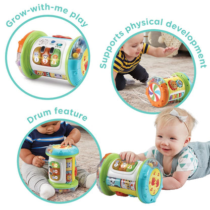 VTech Baby Explore & Discover Roller, Interactive Baby Toy with Gears, Rollers, Beads, Lights & Music, Roll & Push Gift for Infants 6, 9, 12 months +, English version