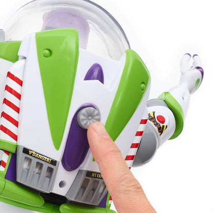Disney Store Official Buzz Lightyear Interactive Talking Action Figure, Pixar's Toy Story, 36cm/14”, Space Ranger Toy Featuring 15+ English Phrases, Interacts with Other Characters, Ages 3+