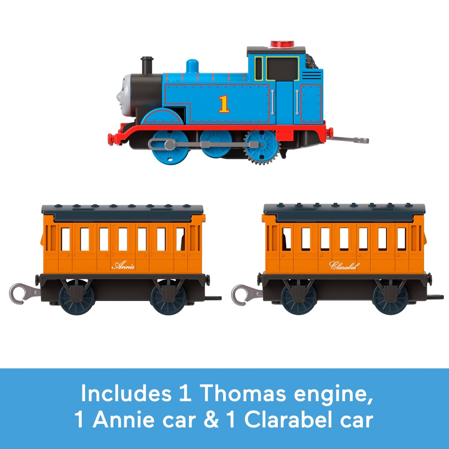 Thomas & Friends Toy Train, Motorized Talking Engine & Cargo Car/Tender Featuring Thomas from the Classic Series & All Engines Go, JDF25