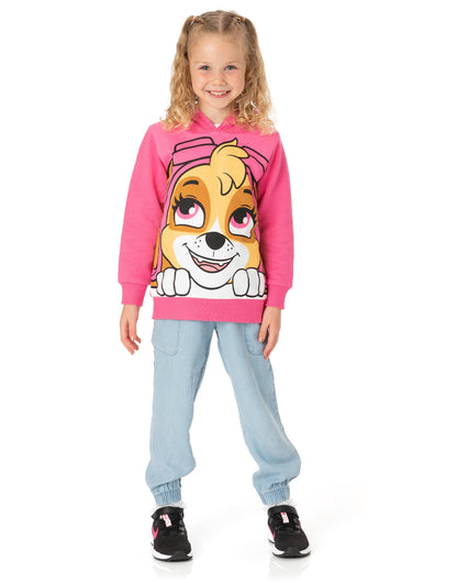Paw Patrol Kids Hoodie | Boys Girls Chase Marshall Skye Everest OR Rubble Sweater Options | Yellow Navy Red Pink Blue Jumpers 3D Ears | Nickelodeon Merchandise