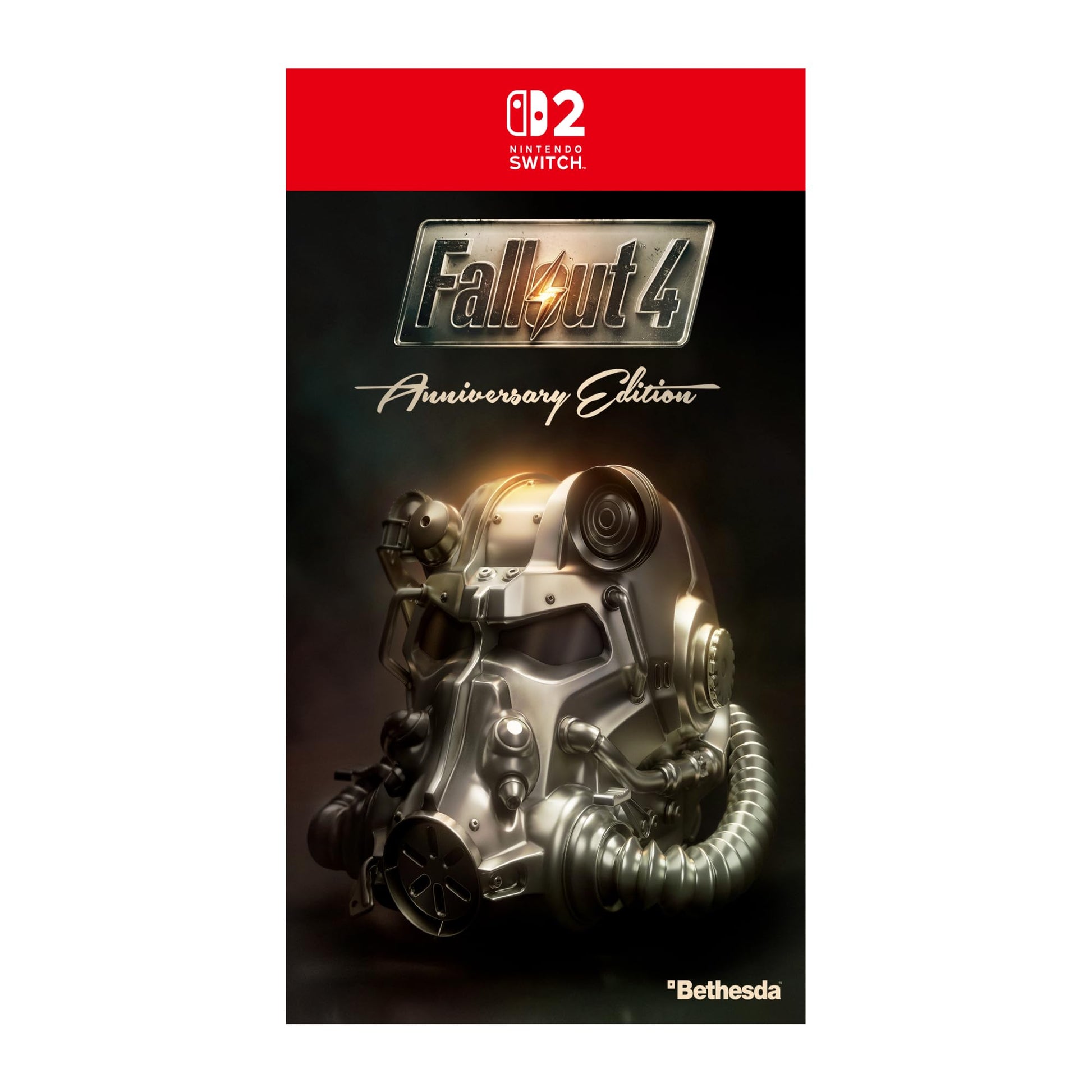 Nintendo Switch Fallout 4 Anniversary Edition game by Xbox, showing game case and code in box for the popular post-apocalyptic role-playing game.