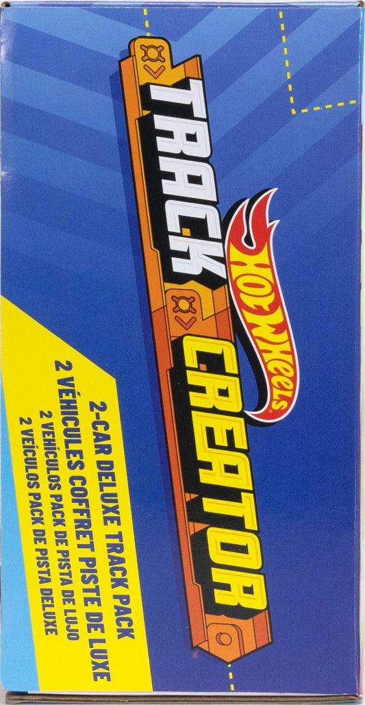 Hot Wheels Toy Car Track Set, Track Creator Deluxe Pack & 2 1:64 Scale Die-Cast Vehicles, 25 Feet of Different Length Speed Snap Track & Connectors, JDW42