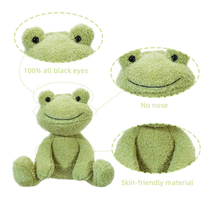 Apricot Lamb Toys Plush Velvet Frog Plushies Stuffed Animal Soft Cuddly Perfect for Child (green Frog, 9 Inches)