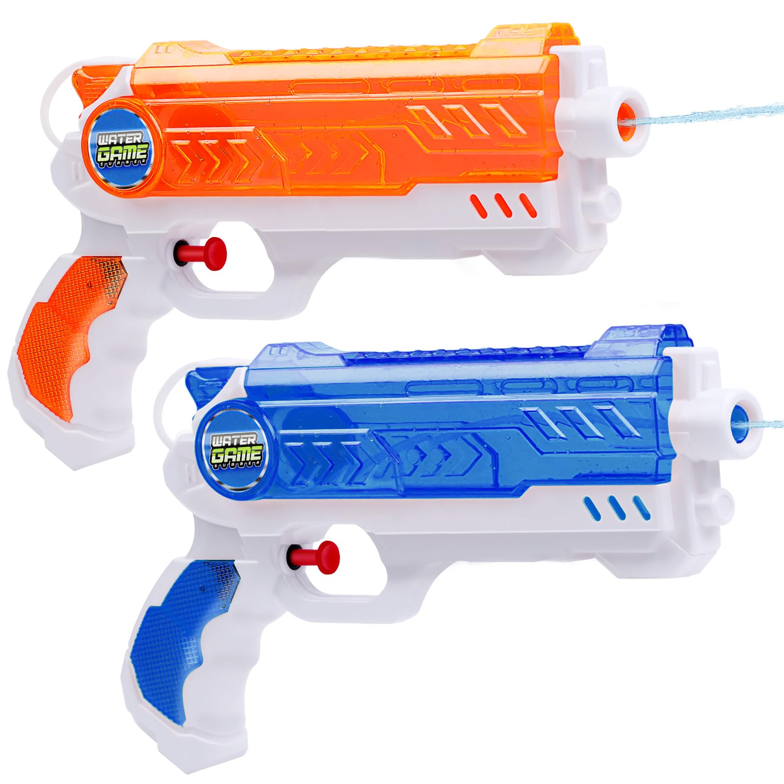 Quanquer water guns for kids, 280ml capacity with 9-meter range, outdoor summer pool toy for boys and girls, 2-pack.