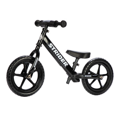 Strider 12 Sport Bike - No Pedal Balance Bicycle for Kids - 1 to 4 Years - Black