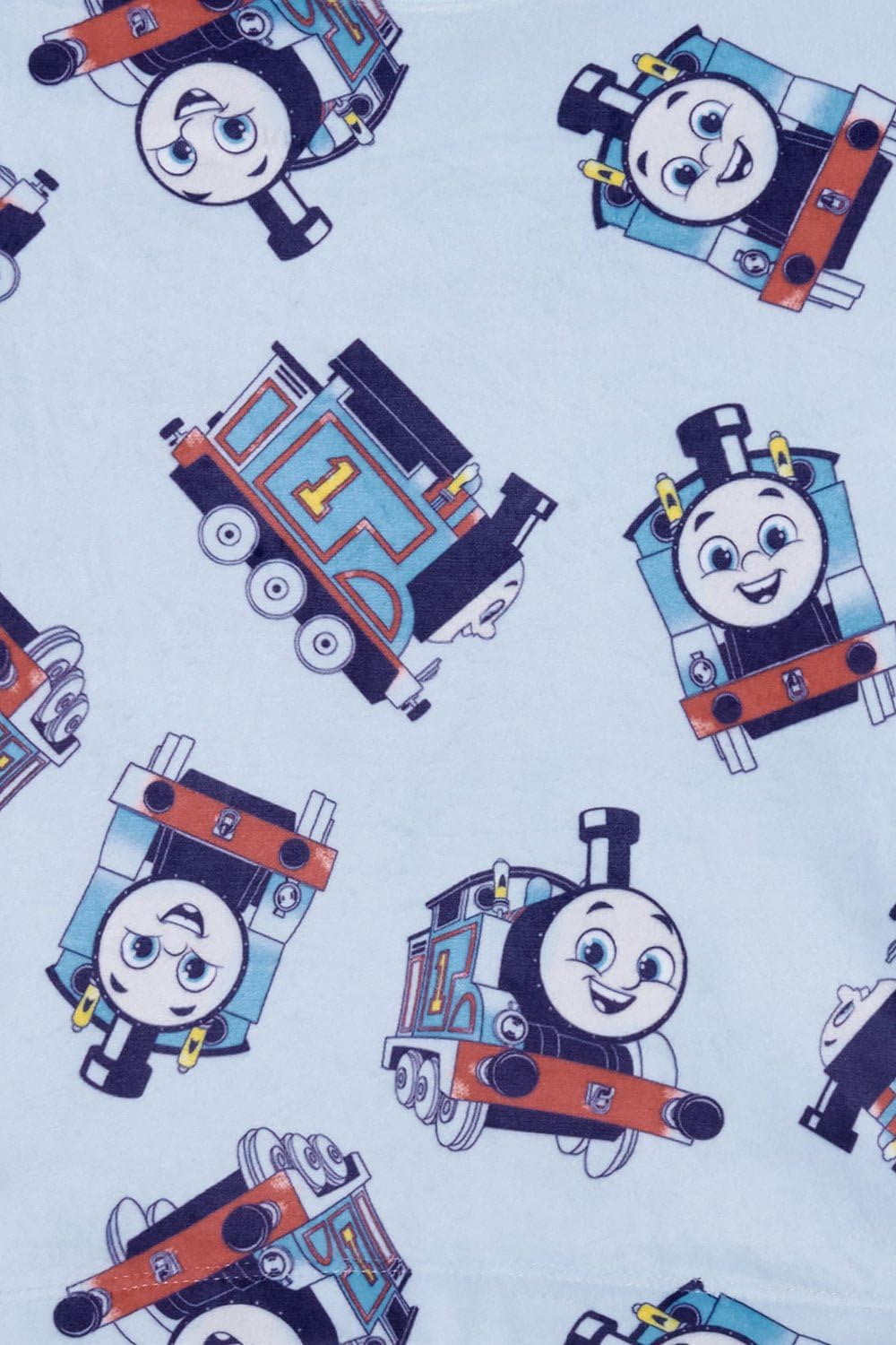 Thomas The Tank Engine Boys Pyjamas- Fleece Twosie - Official Two Piece Set with Long Sleeve Top & Cuffed Bottoms - Super Soft and Cosy Nightwear Gift- Ages 1-5 Years Blue