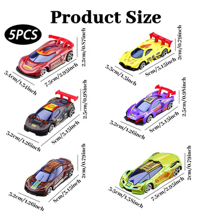 Set of 5 TUBAWD Hot Wheels color reveal street machine cars, mini racing toys that change color with water activation.