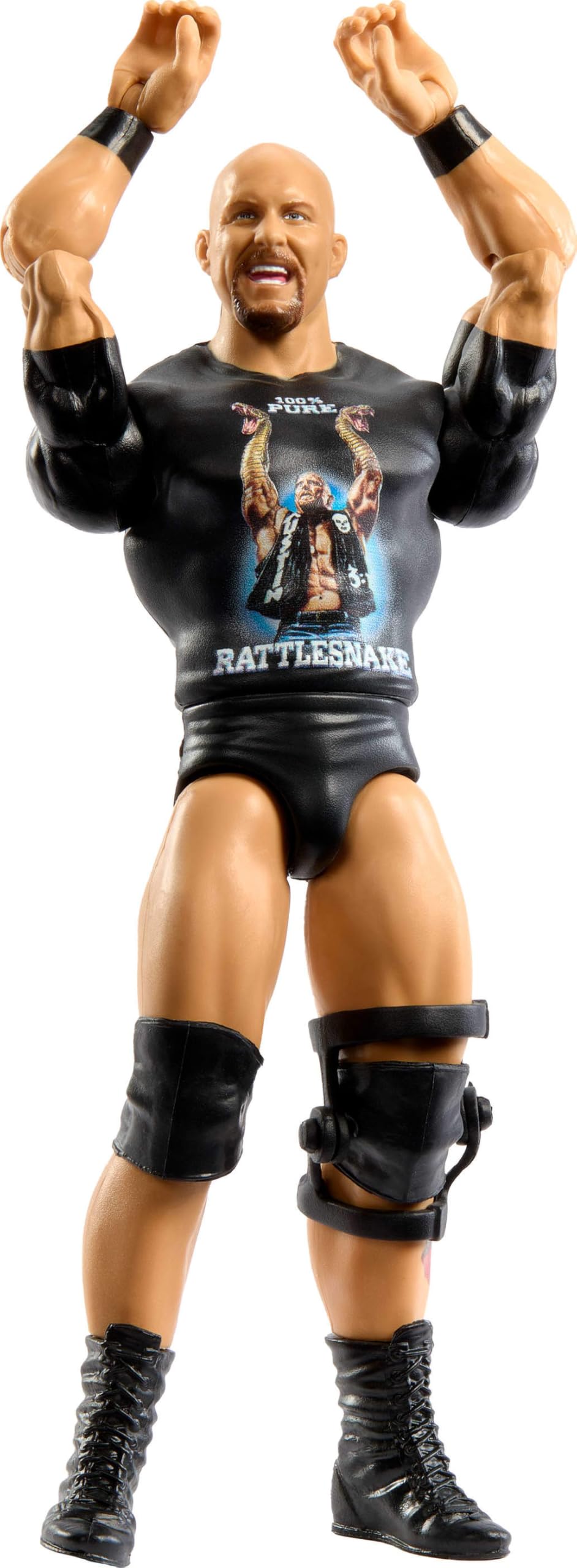 Mattel WWE “Stone Cold” Steve Austin Action Figure, Main Event Series #152 6-inch Collectible with 10 Articulation Points & Life-Like Look, JCV32
