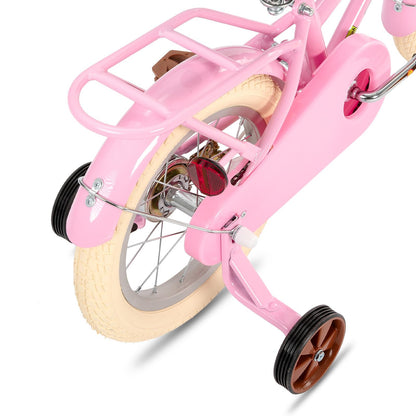 STITCH Manchi 14 Inch Kids Bike for Age 3 4 5 Girls, 14 Inch Wheel Girls Bike With Basket & Stabilisers,Pink…