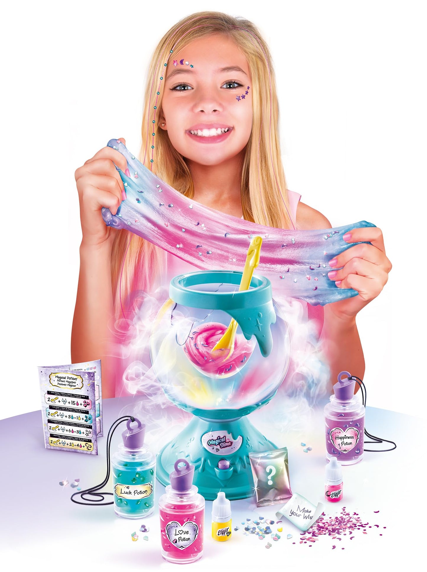 Canal Toys So Slime Magic Potion Factory slime making kit with smoke and light effects, colorful surprise powders for children 6+