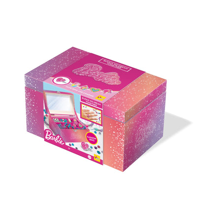 Lisciani - BARBIE - We Dream Together Jewellery Box - Jewellery Box to Create for Children From 5 Years - Activity Without Screen - Fine Motor Skills, Creativity and Storage - Beads and Charm Kit