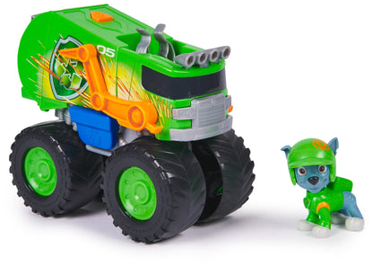Paw Patrol: Rescue Wheels Rocky’s Recycle Truck, Toy Truck with Projectile Launcher and Collectible Action Figure, Kids’ Toys for Boys & Girls Ages 3+