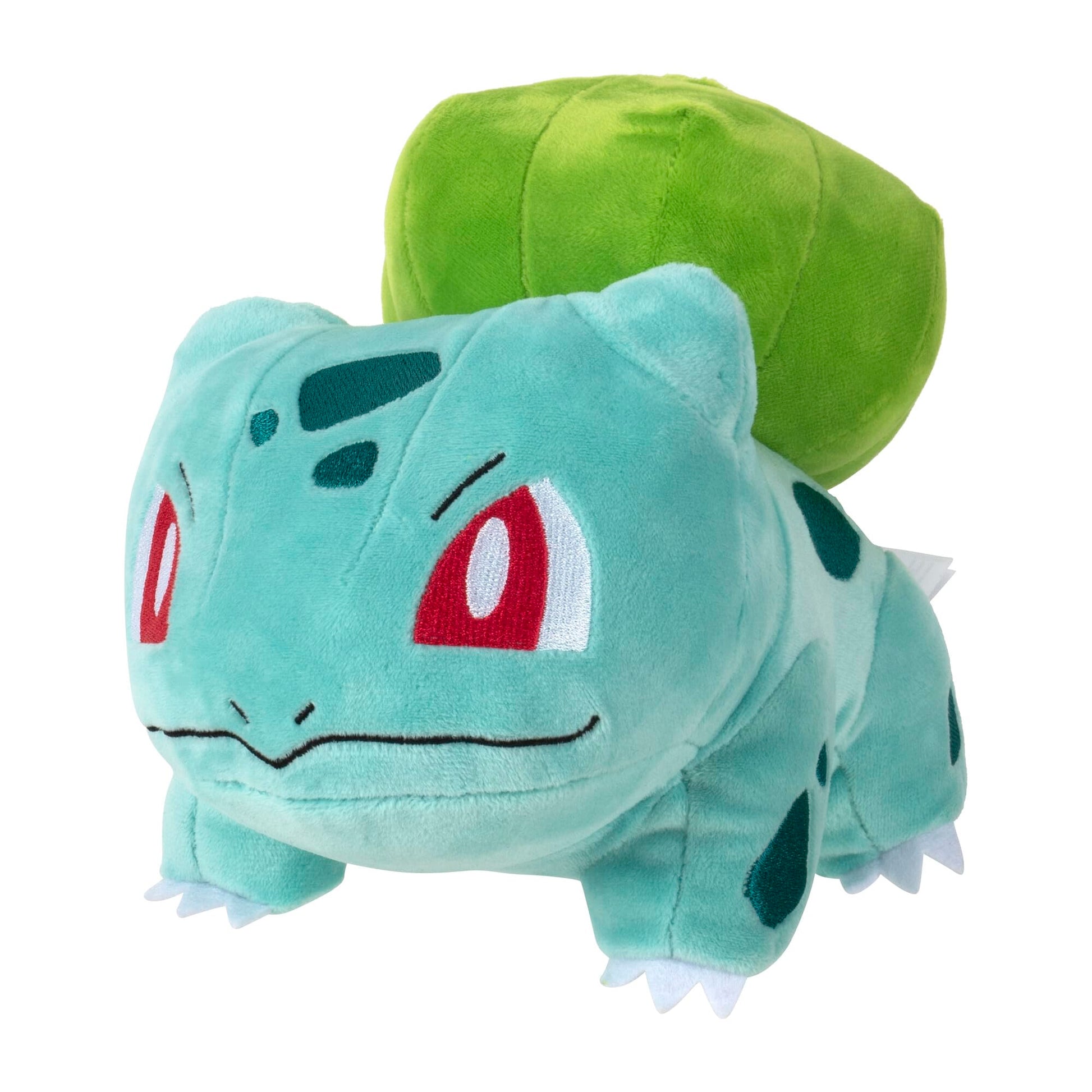 8-inch Bulbasaur plush toy by Pokémon, featuring a soft green body and iconic features, perfect for collectors and fans.
