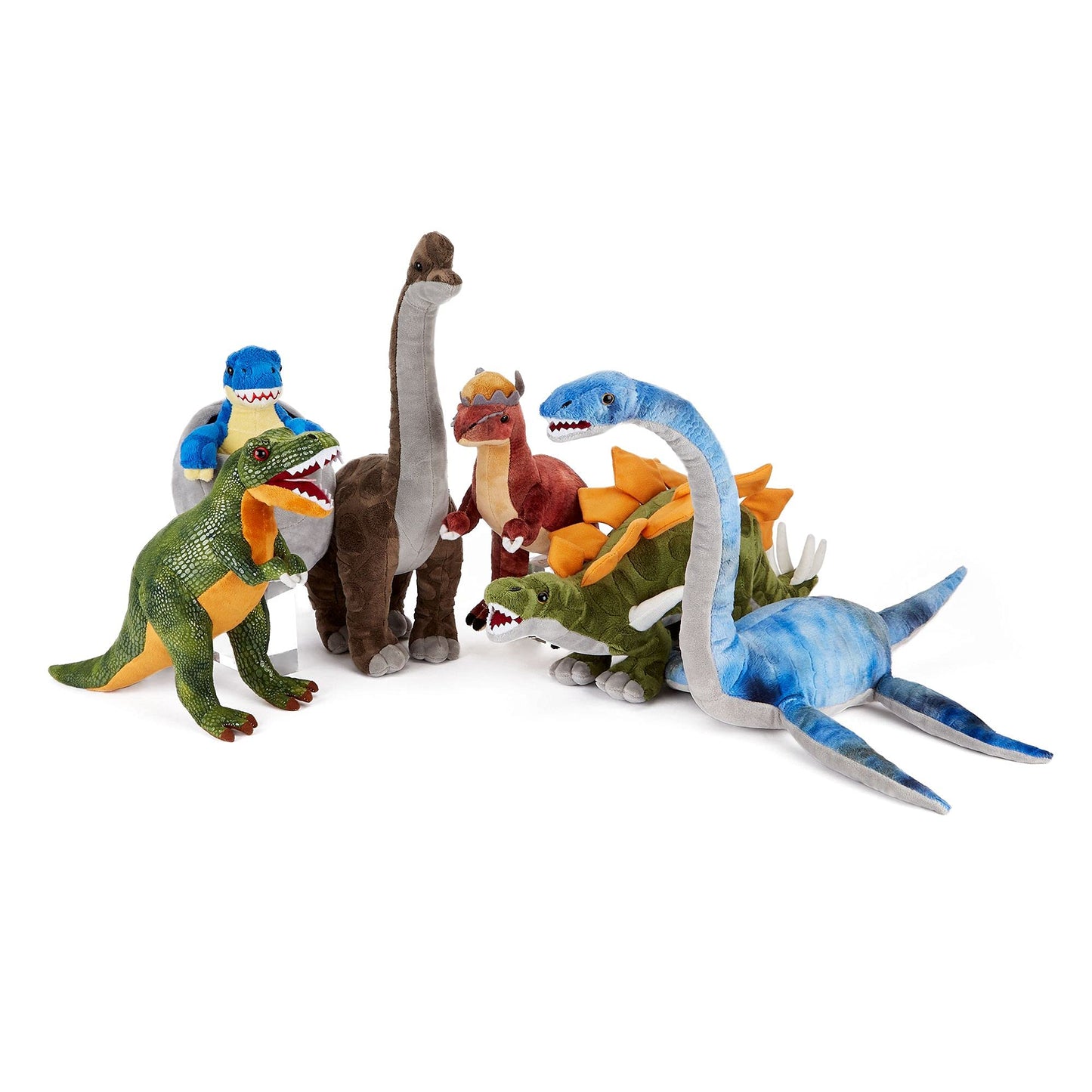 Zappi Co Plush Children's Stuffed Soft Cuddly Plush Toy-Part of Safari Animals Collection, Perfect for Kids (40cm Depth)(Brachiosaurus Dinosaur)