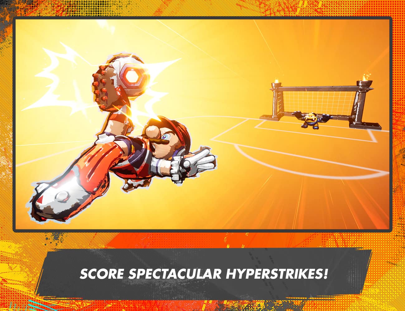 Nintendo Mario Strikers: Battle League football for Nintendo Switch, featuring vibrant football gameplay with Mario characters.