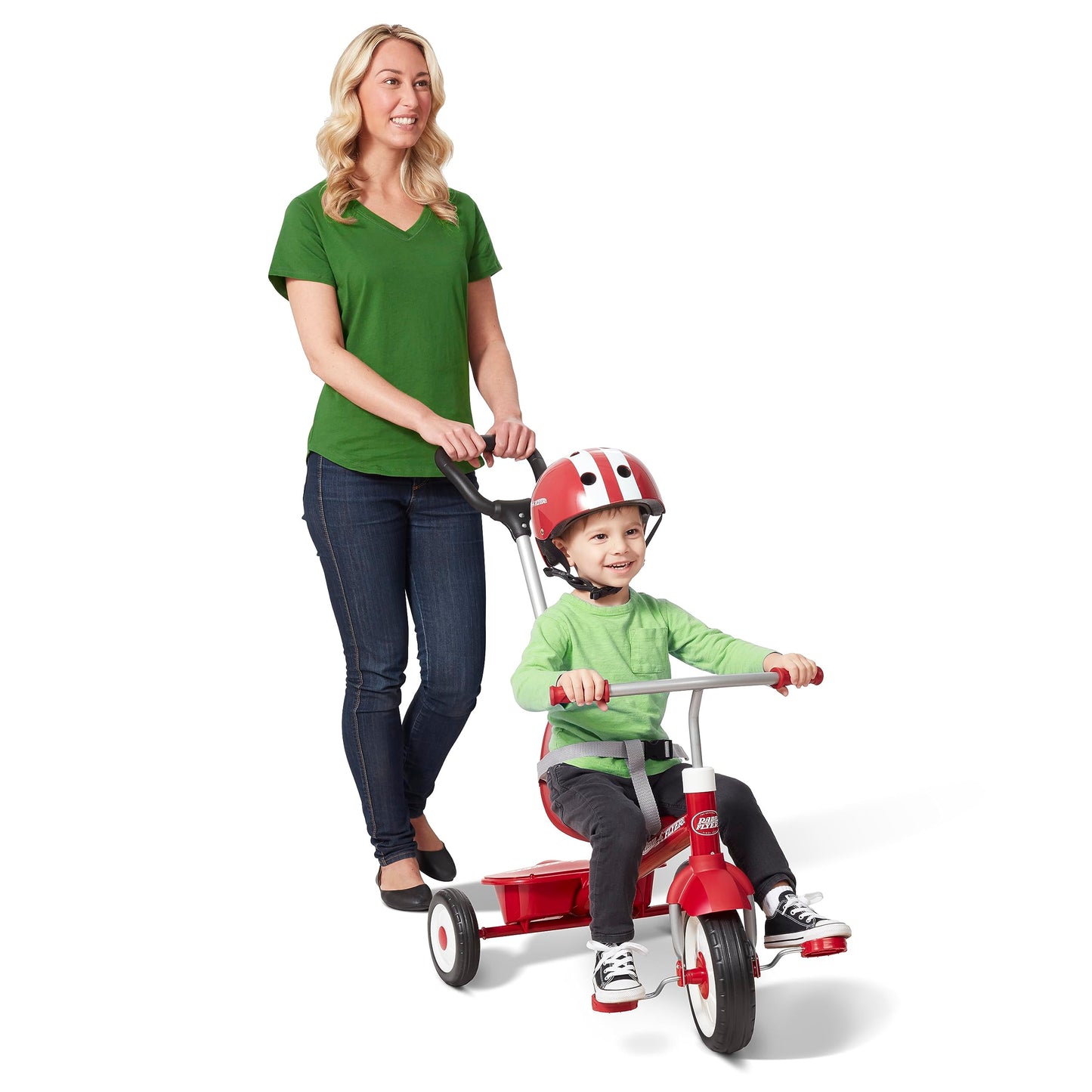 Radio Flyer 3-in-1 Stroll 'N Trike, Red Toddler Trike For 1.5-5 Years Old