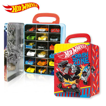 Hot Wheels 1:64 Scale cars Metal Car Carry Case I 18 Toy Storage & Organiser Gift for Collectors Kids Ages 3 Years Old Up 3D HW Race lid design (Cars not included)