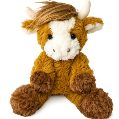 rafrtcl Plush Highland Cow Stuffed Animal, 13.5 inch Plushie Doll, Christmas Birthday Gift for Kids, Boys and Girls