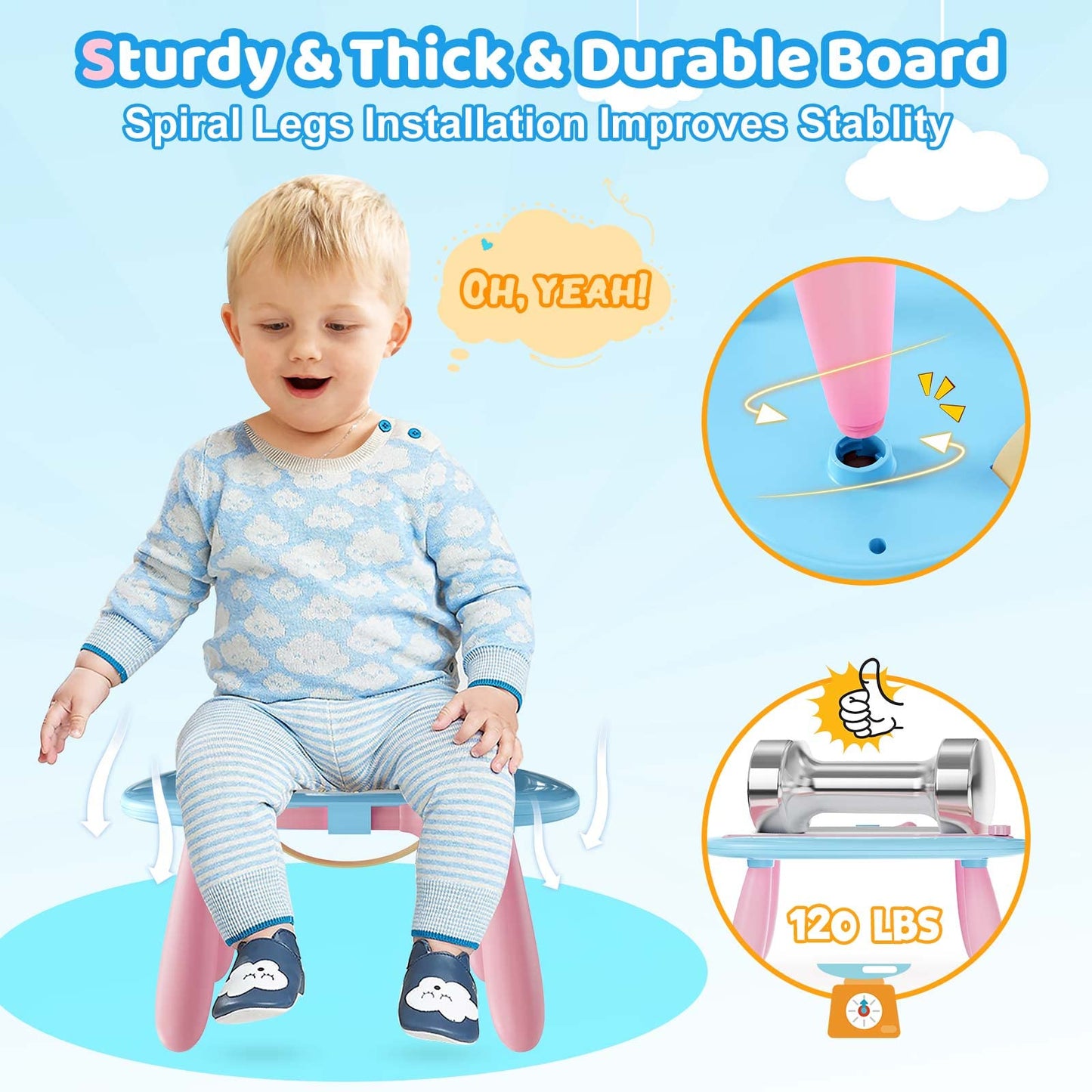 Kikidex Magnetic Drawing Board for 1-3 year old Kids, Girl Toys for Toddlers, Birthday for 1 2 3 Year Old, Etch a Sketch for Kids, Doodle Board for Age 1-3 (Mint Blue)