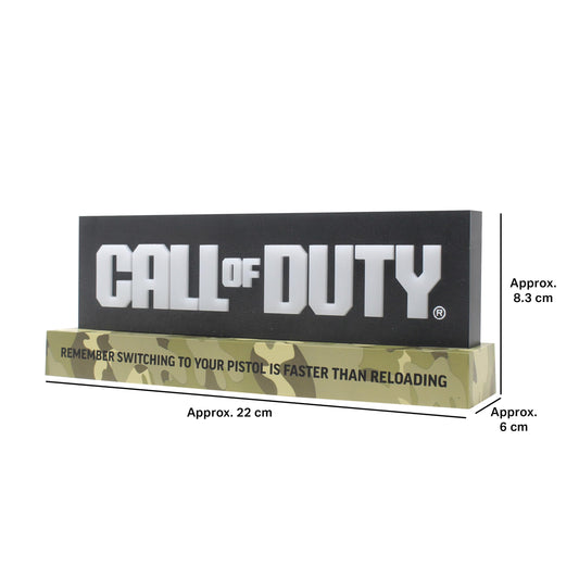 Neamedia Call of Duty logo LED light, official licensed gaming lamp, ideal for living room or office, compatible with mobile, Xbox, PS5, PC