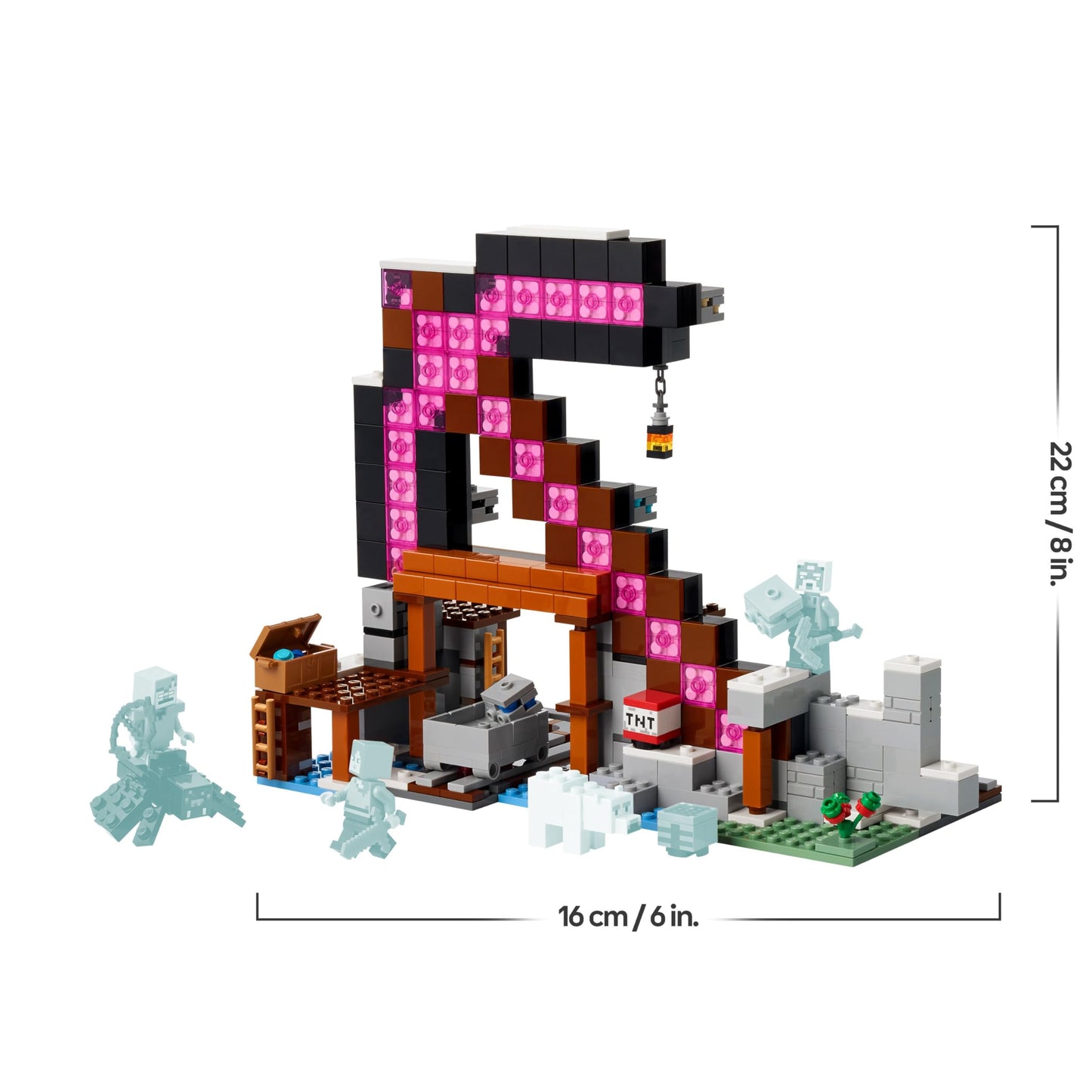 LEGO Minecraft The Pickaxe Mine - Interactive Building Toy - incl. Alex, Miner and Stray Spider Jockey Figures - Collectible Gamer Gift for 8+ Year Old Boys & Girls - 21277